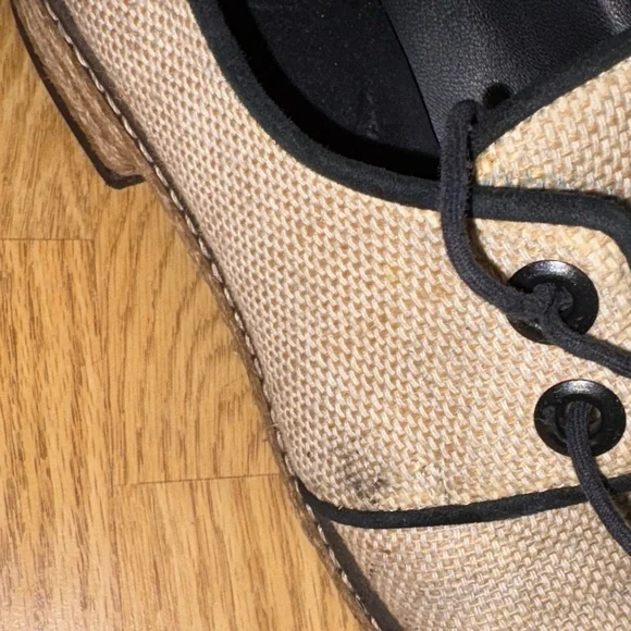 Tory Burch Beige and Navy Espadrilles - Picture 7 of 8